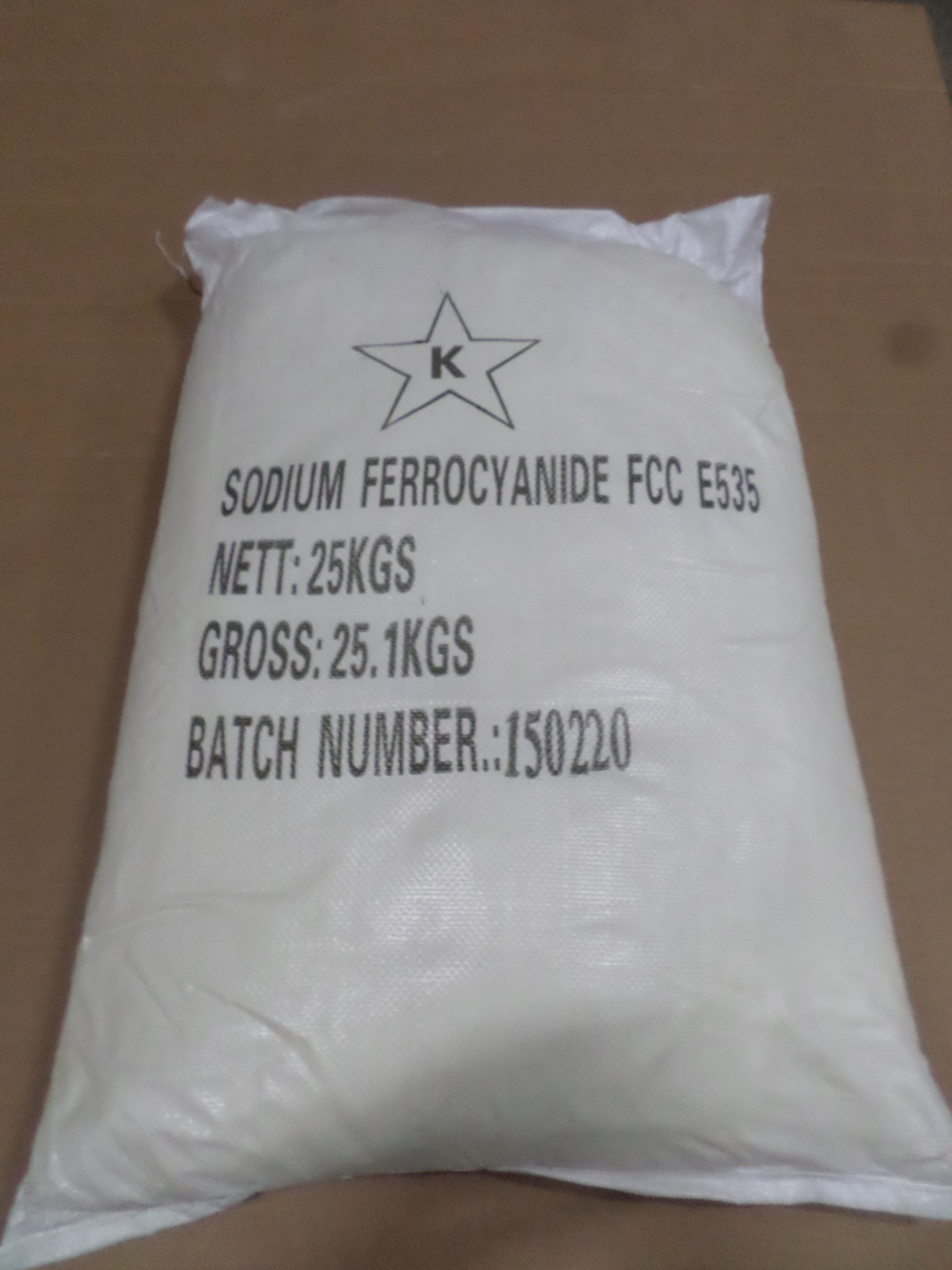 ferrocyanure de sodium fcc - E535